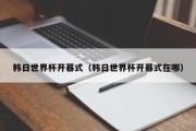 韩日世界杯开幕式（韩日世界杯开幕式在哪）
