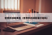 世界杯球鞋黄色（世界杯的球鞋是钉鞋吗）